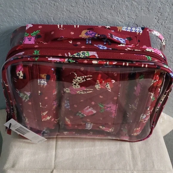 Vera Bradley Hound dog Travel Organizer 4 pc. Cosmetic Bag NWT - Dog Lover Dogs - Picture 2 of 9
